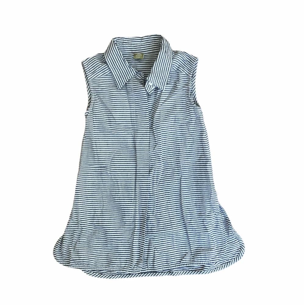 Nui Organics (6y) Blue Striped Tunic